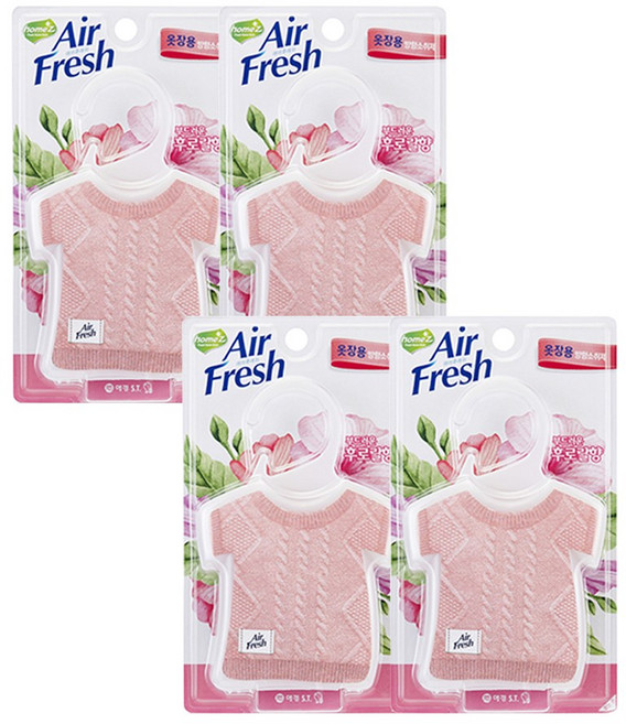 에어후레쉬 옷장용 부드러운 후로랄향 32g, 4개