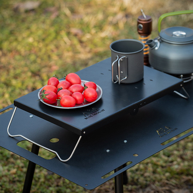 가치 경량 휴대용 접이식 캠핑 테이블, 블랙