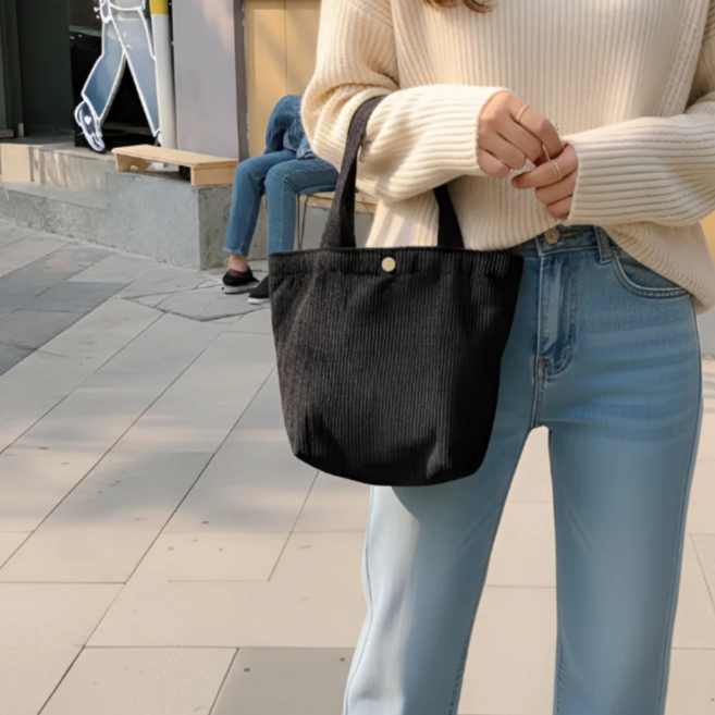 레오케미스 골덴 코듀로이 미니 골지 가방