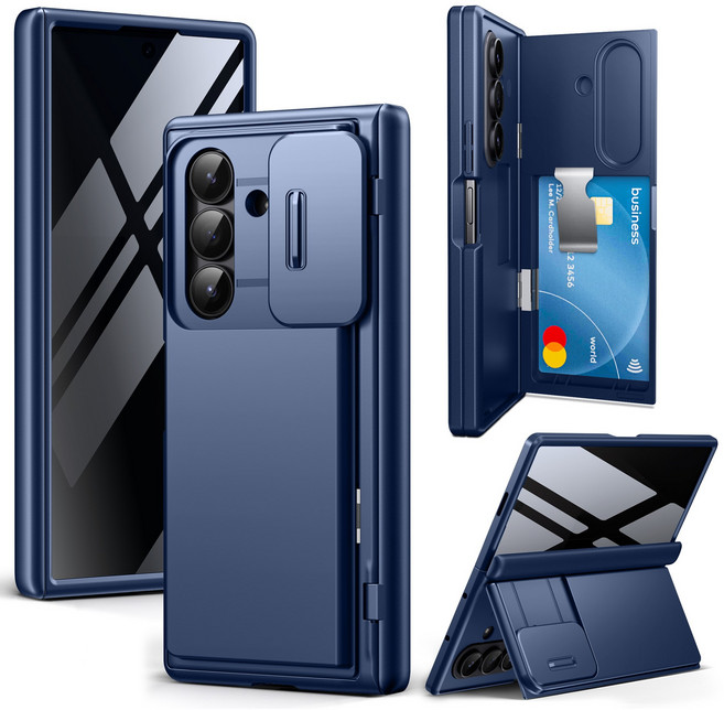 모보시 자동 힌지보호 카드 수납 카메라 보호 거치대 휴대폰 케이스