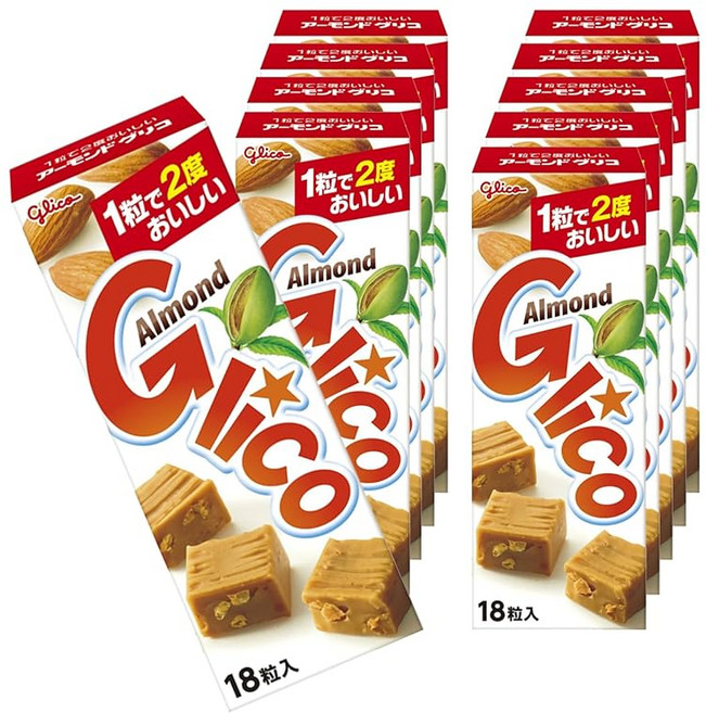 아몬드 글리코 18알들이×10개 에자키 글리코 캐러멜 almond glico, 1개, 1g