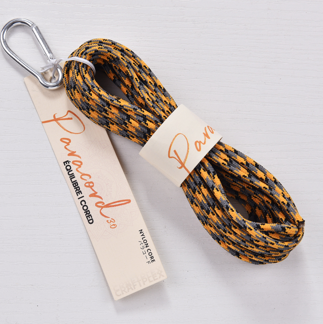 3mm 배색 파라코드 카라비너 5m 멀티 컬러 파라코드 팔찌 마스크 스트랩 리드줄 마크라메 재료, 1개, 09.라바