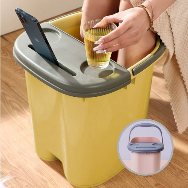 덮개형 족욕기 홈스파 족탕기 마사지 각질 휴식 힐링, 상세페이지 참조, do MR176 바알로스 족욕기 (대 옐로우)