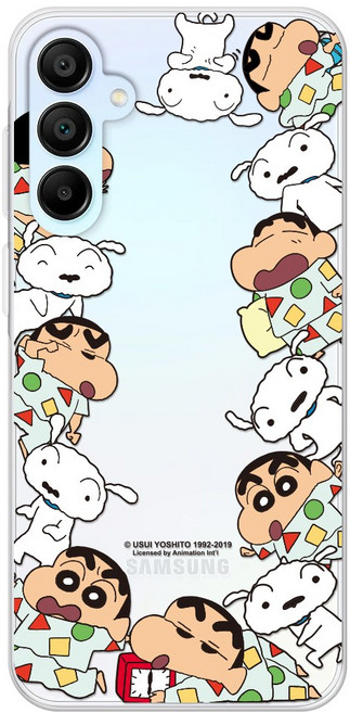 코쿼드 짱구 와글와글 클리어 케이스_갤럭시A15_와글와글아침