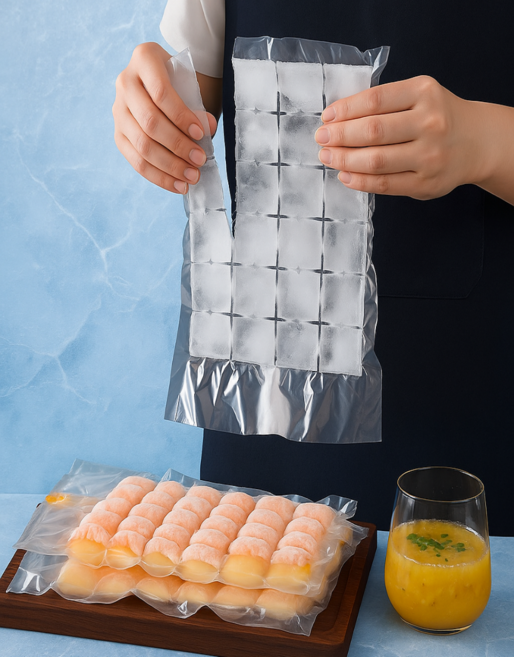 더모아 간편한 비닐 얼음 트레이 일회용 얼음틀 50매, 50개