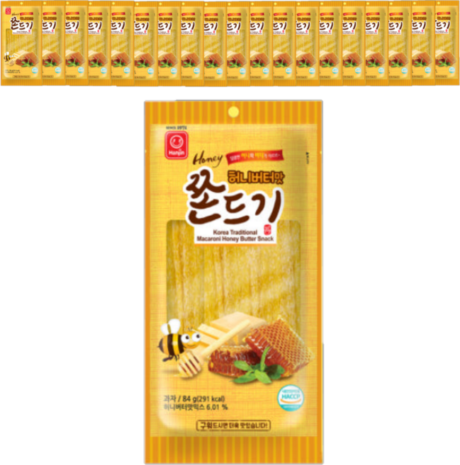 허니버터맛쫀드기, 20개, 84g