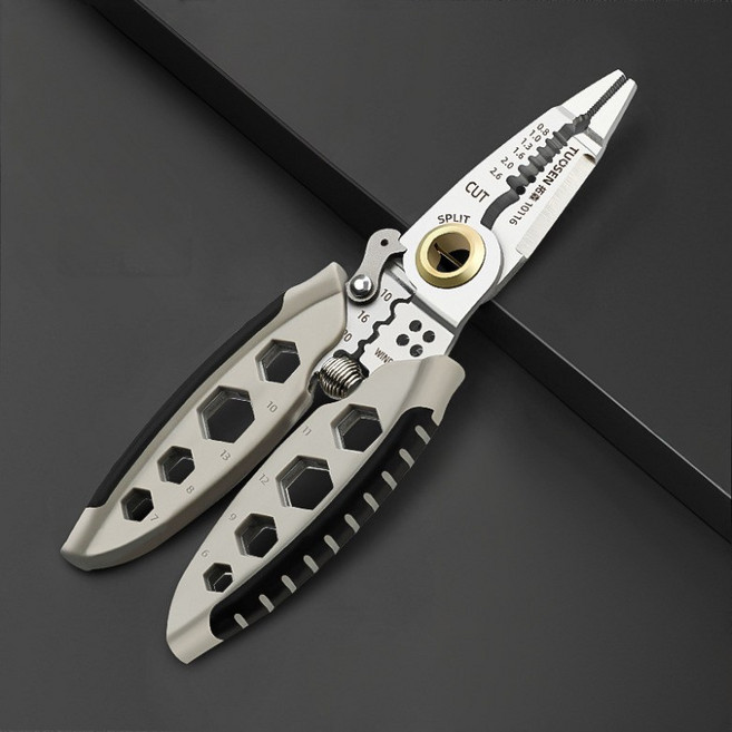 툴마스터 다기능 만능 전선 와이어 스트리퍼 다용도 케이블 압착기 피복 탈피기, 단일, 1개