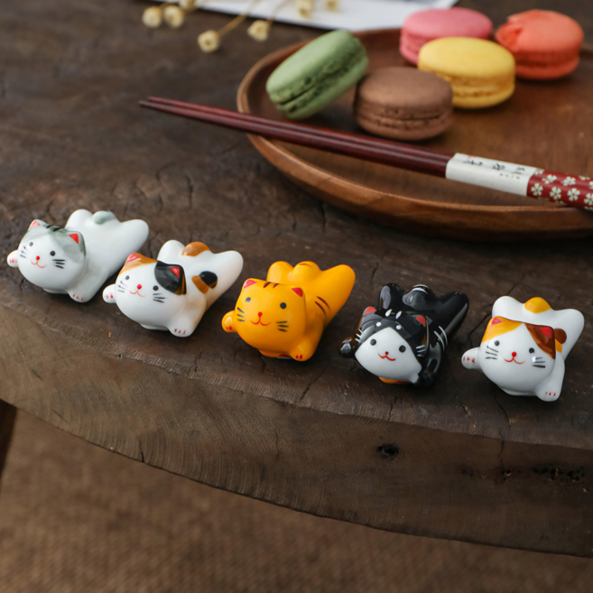 귀여운 일본st고양이 수저받침 SET(5개입), 1개