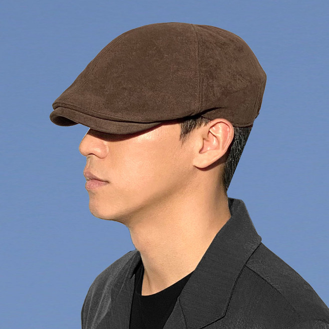 엘에이엘엘 58cm/62cm 빅사이즈 스웨이드 헌팅캡 어르신 중년 남자 할아버지 허영만 노인 베레모 모자