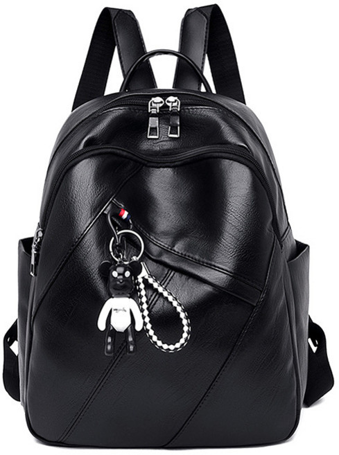 리치모리 모던 라인 레더 백팩