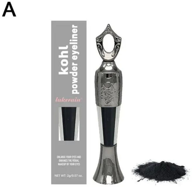 펜슬 Kohl 파우더 아이 라이너 아이라이너 혼합 가능한 강렬한 색상 제트 블랙 오래 지속되는 아랍어, [01] black, 1개 - 쿠팡