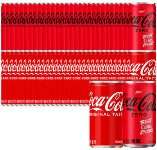 코카콜라제로 190mlx(30캔) + 코카콜라 190mlx(30캔), 190ml