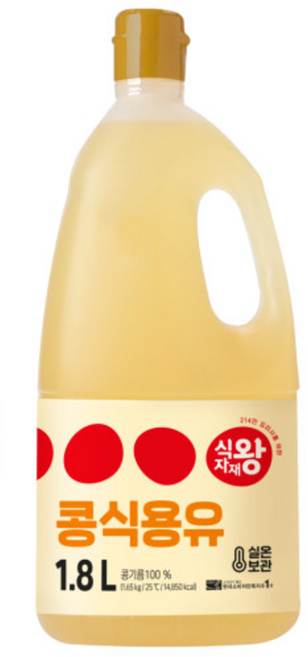 식자재왕 콩식용유 (대두유), 18개, 1.8L
