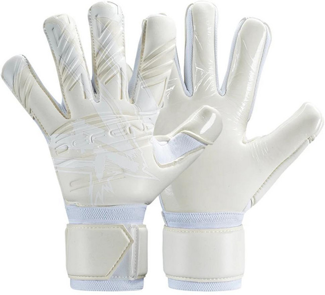 프로 축구 골키퍼 장갑 흰색 훈련 경기 방어 손가락 보호 수비 라인 순수한, 1개, 1. 순백색(손가락 보호대 없음) / B. 7야드...