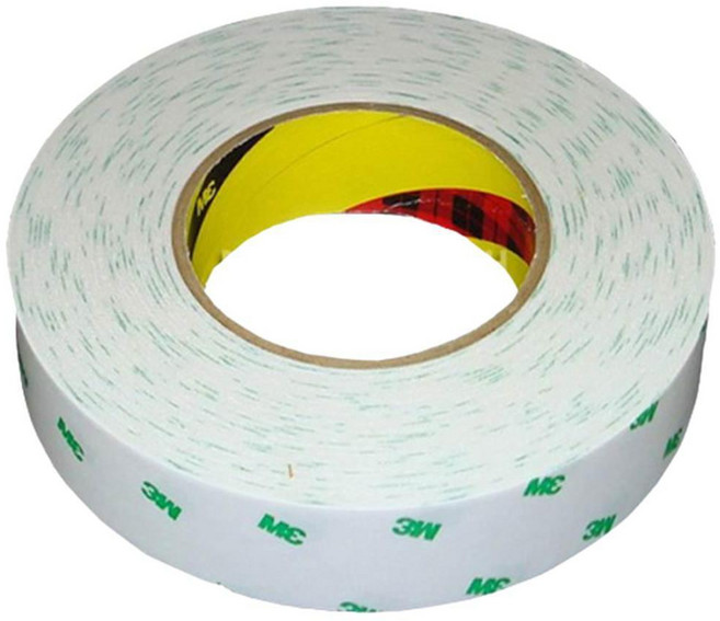 3M 얇은 종이 양면테이프 반투명 화이트 명판용 테이프 25mm x 50m