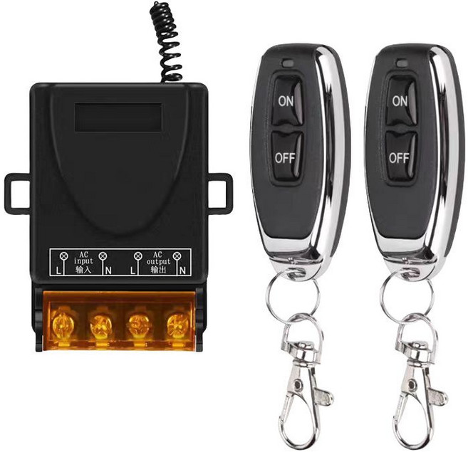 릴레이 무선 리모컨 스위치 시스템 RF 433Mhz 송신기 온수기 천장 LED 램프 AC 110V 220V 30A 2) AC02A J0272 1개, 01 1 Receiver 2 Remote, 한개옵션1