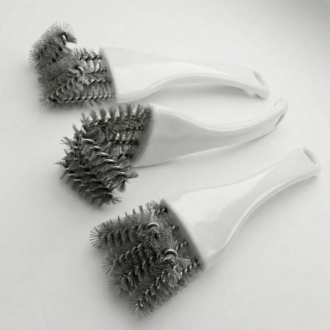 템박스홈 강력세척 석쇠 그릴 청소솔, 3개, 화이트