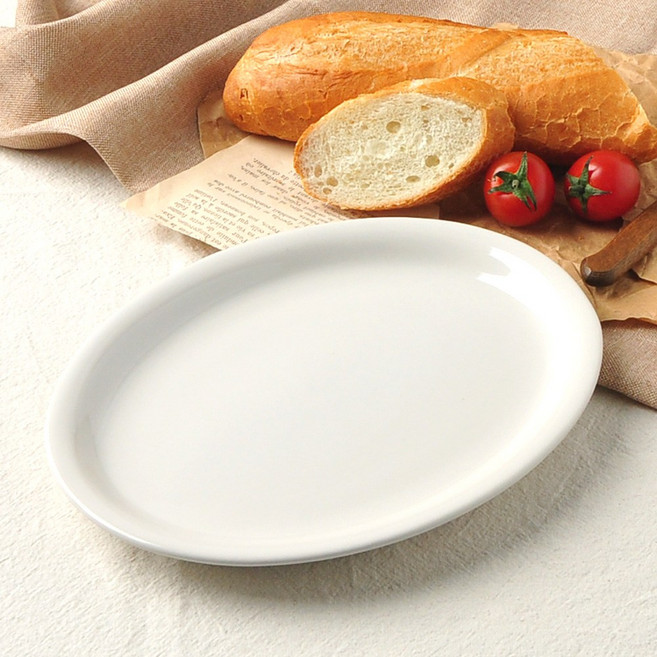 뉴욕레트로 타원접시 1호 W 스테이크 디저트 그릇, 1개