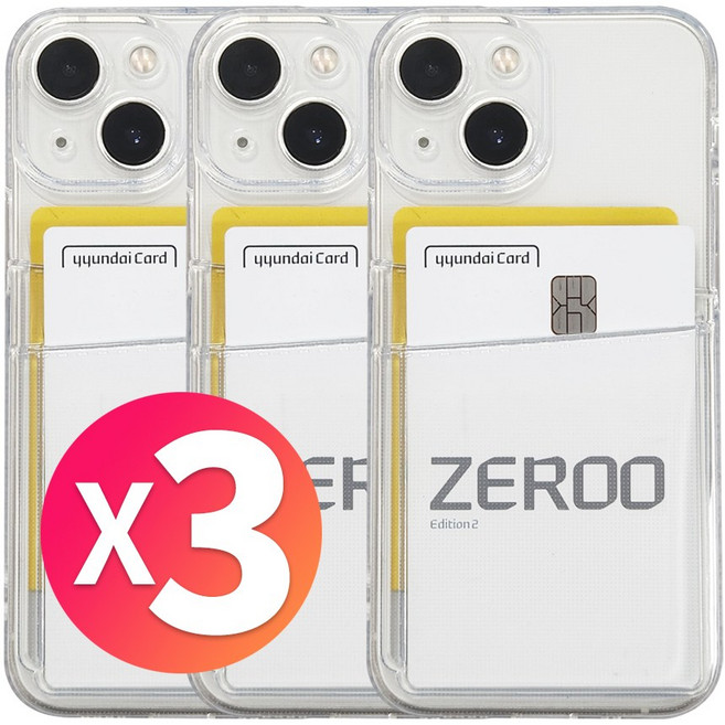 스톤스틸 1+1+1 아이폰 13 미니 프로 맥스 듀플렉스 카드 2장 수납 투명 범퍼 케이스