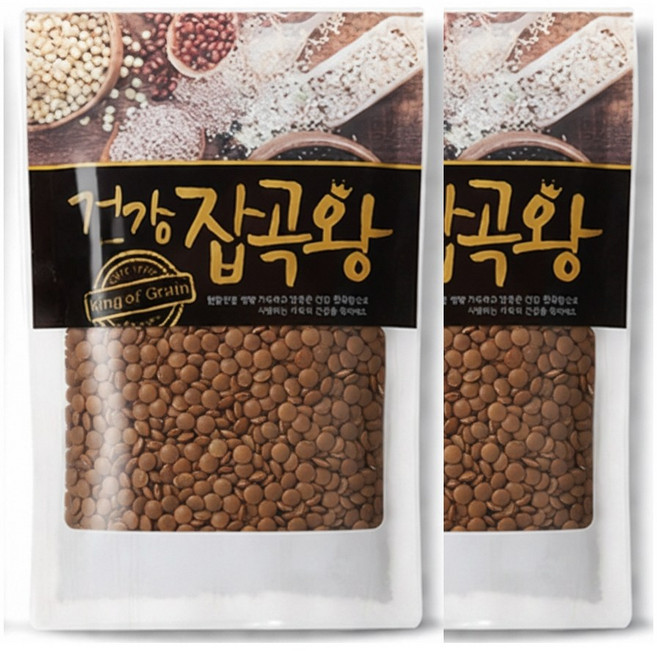 착한곡물 브라운 렌틸콩 캐나다산 햇곡 슈퍼푸드, 2개, 1kg