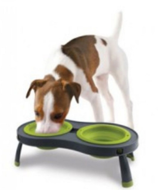 강아지 접이식 분리형 쌍식기 색상랜덤 S 1P 밥그릇, 없음, 상세설명 참조, 1개