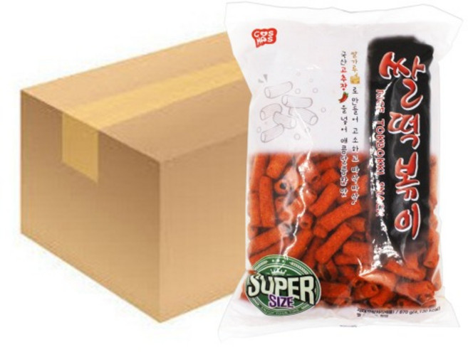 코스모스 쌀떡볶이 870g X 4봉 1박스 대용량 벌크 무, 4개