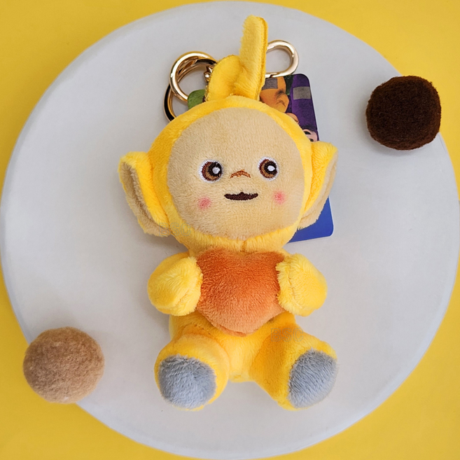 BSC 텔레토비 하트 인형 키링 백팩 책가방 인형키링 미니 보라돌이 뚜비 나나 뽀 가방고리 자동차 키홀더, 1개, 3. 나나 하트 키링, 7cm