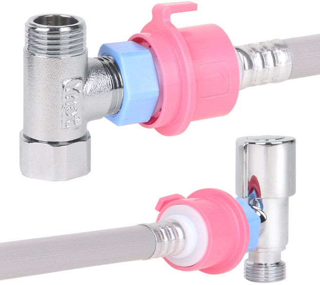 변기용 비데 설치 분배기 티밸브 T밸브 아답터 (옵션선택), 1개, 6.신형티밸브+연장밸브세트