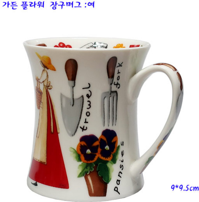 가든플라워머그-가든플라워장구머그:1P(여+플라워), 1개
