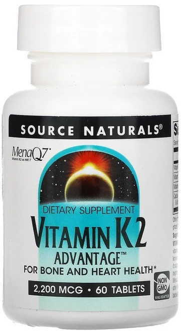 소스네츄럴스 비타민K2 어드밴티지 2200mcg 60정, 1개 - 쿠팡