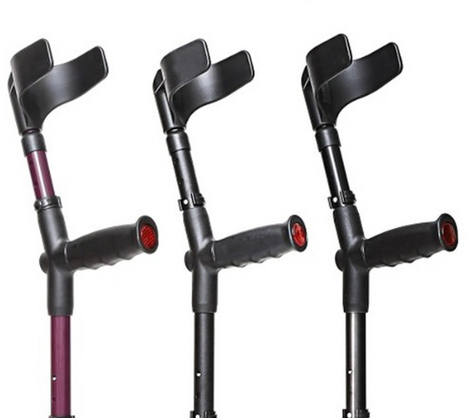 오쎈버그 Big XL 칼라 엘보클러치 목발 보행보조용품 332CF 2개구성 1세트, 검정유광