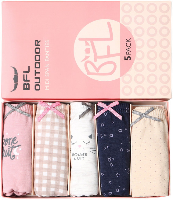 비에프엘 주니어 면스판 삼각 팬티 5p 세트 여아용