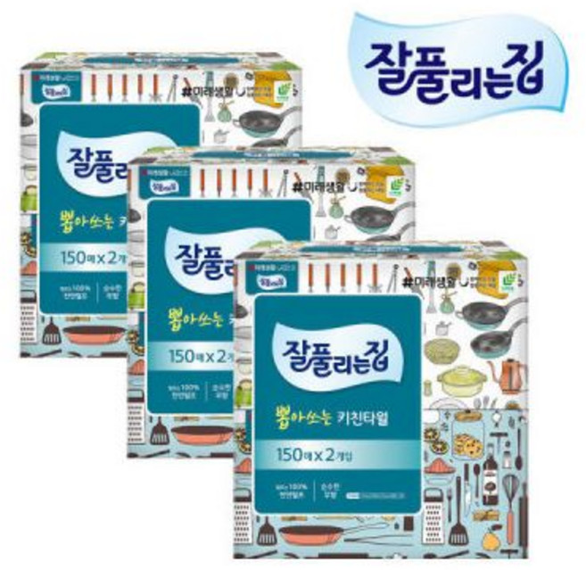 룰루 3겹데코 두루마리휴지 22M 30롤 미래생활, 1개