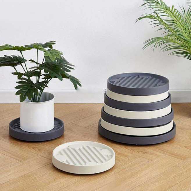 이동식 바퀴 원형 화분받침 28.5cm 4호 실내정원 플분