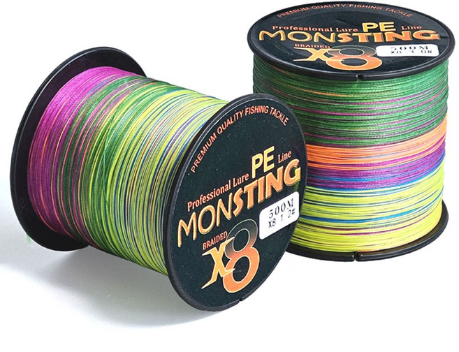 알쭈꾸미 방어 대부시리 PE라인 8합사 500m 대삼치 왕대구 갈치 갑오징어 낚시줄 몬스팅, 1개, 5색