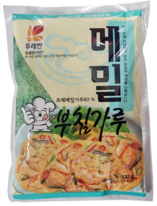 메밀부침가루, 500g, 6개