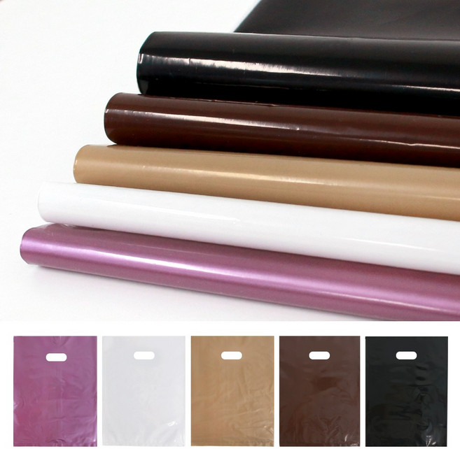 튼튼한 링백 무지 비닐 쇼핑백 의류 옷가게 링봉투 (50장), 04. 링백_골드