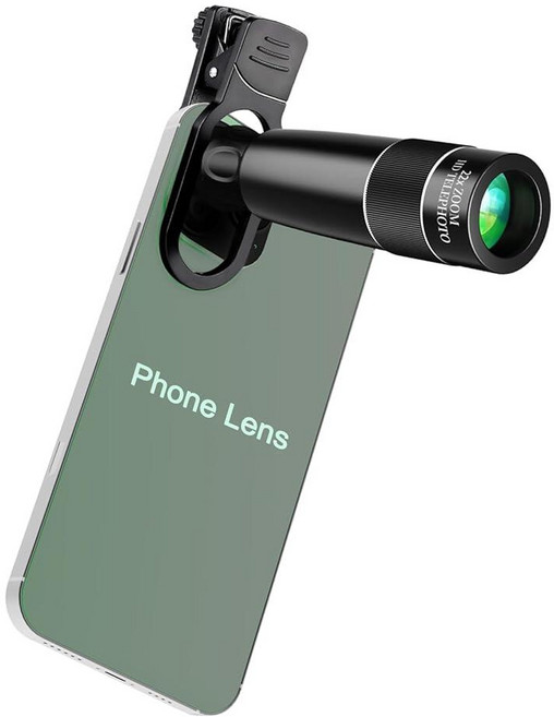 22X 망원 휴대폰 카메라 렌즈 안드로이드와 호환되는 범용 클립온 장거리 사진 부착