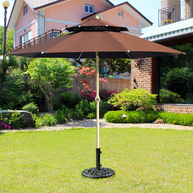 파라솔은 산들바람 파라솔 29년 파라솔전문기업, 높낮이조절 산들바람파라솔(브라운)