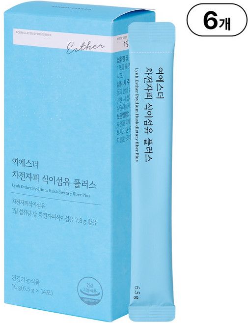본사직영 여에스더 차전자피 식이섬유 플러스 I 국민영양 프로젝트 I, 6개, 14회분