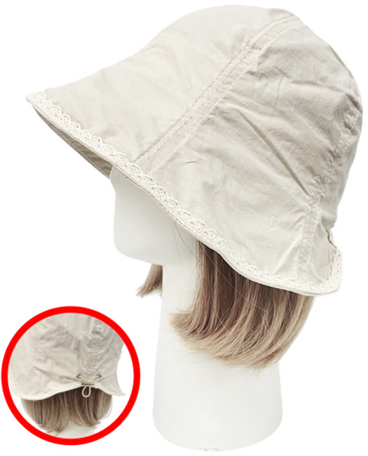 엄마짱 MHS_8736_레이스포인트 얇은면 뒷파인 밴딩벙거지 / 예쁜엄마모자 햇빛가리개 엄마선물 50대여성 순면모자 중년여성 산책 여성예쁜모자 할머니선물 골프모자 골프벙거지