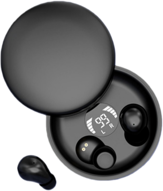 JODDA 5.4 헤드폰 블루투스 헤드셋 무선 소음을 줄이다 초소형 수면 블루투스 헤드셋, 블랙