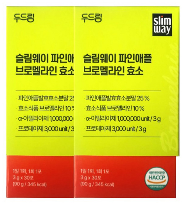 슬림웨이 두드림 파인애플 브로멜라인 효소, 2개, 30회분