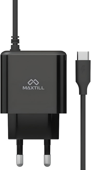 맥스틸 25W C타입 일체형 PPS 초고속 충전 케이블 GM-TCW25C, 1개, 블랙