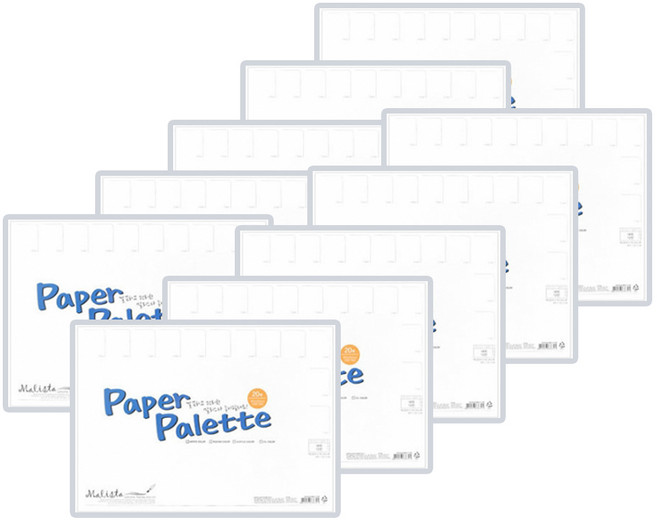 [ONEDREAM]말리스타 종이파레트 소 30매 MSP-S 5mm 5개 10개 세트, 1세트, 소형 30매 10개