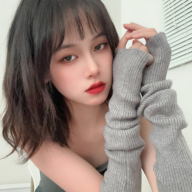 하이유니 포근포근 니트 골지 팔 손 토시 핸드 암 워머