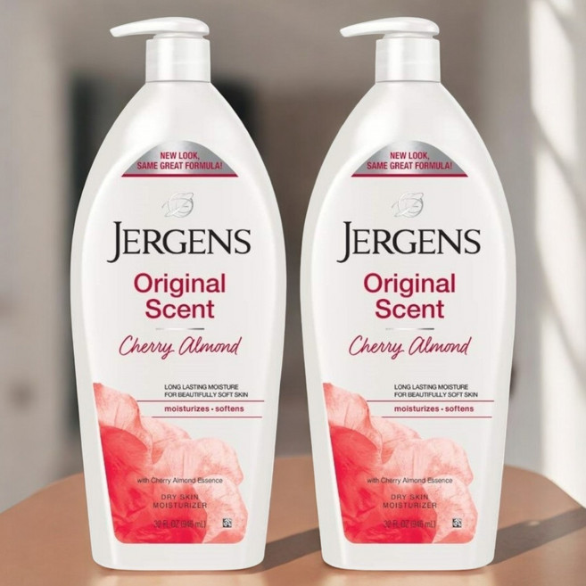 Jergens 저겐스 오리지널 센트 체리 아몬드 모이스처라이저 946ml(32oz) x2팩