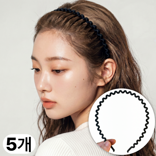 득공드 고탄력 머리 안아픈 머리띠 5종 세트
