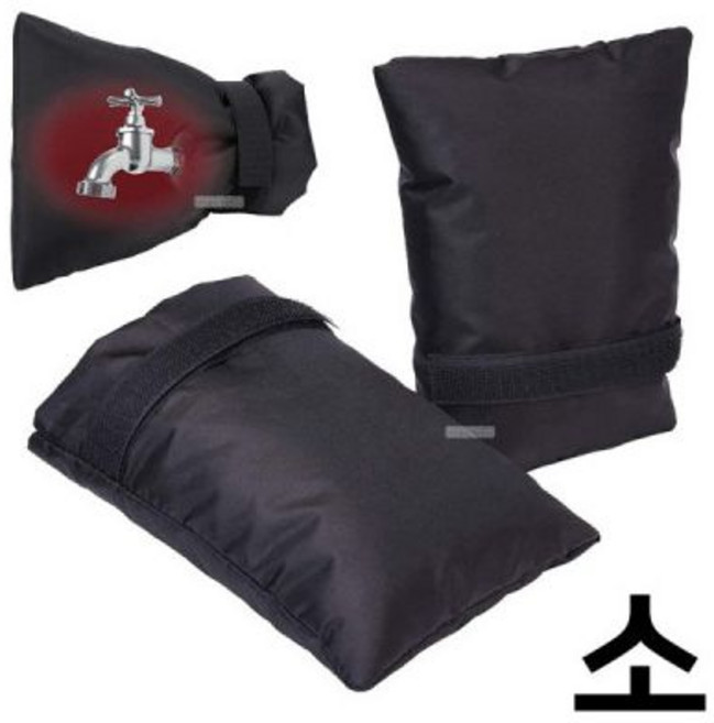 수도계량기 동파방지커버 보온 패딩 덮개 방한 방수, 동파 방지커버 소형 2개 수도 한파 보온 단열 세탁기