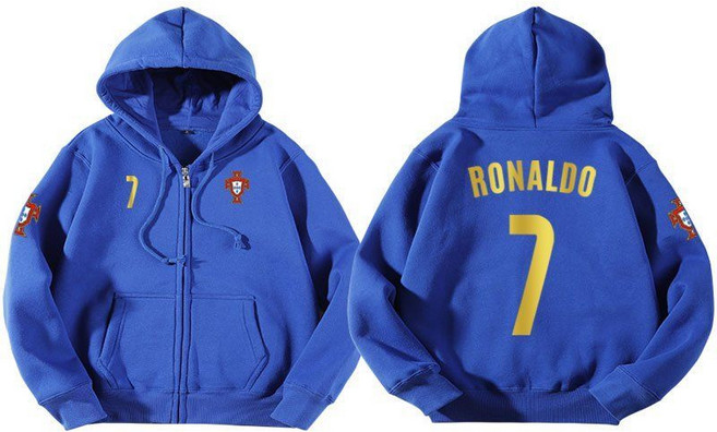 포르투갈 호날두 긴팔 유니폼 후드티 맨투맨 후드 어린이 선수 축구 긴팔티